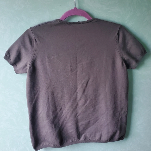 'S MaxMara Wool Angora Blend Fluffy Sweater Top Gray Size Small - Picture 5 of 6